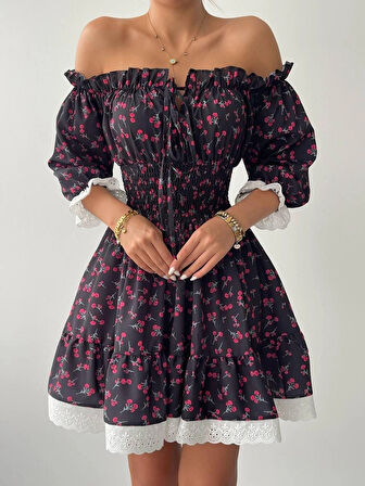 arne Beli Lastikli ini Elbise