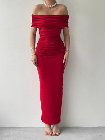 Milan Madonna Yaka Kalem Elbise