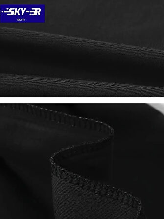 Baskılı Oversize Bisiklet Yaka Tshirt  iyah