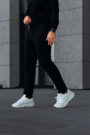 Erkek Diagonel ikro Dokulu Cepli Pantolon  iyah