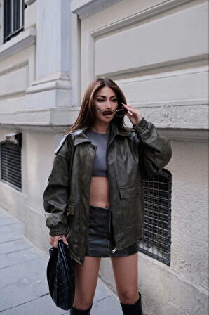 uni Deri Pilot Ceket