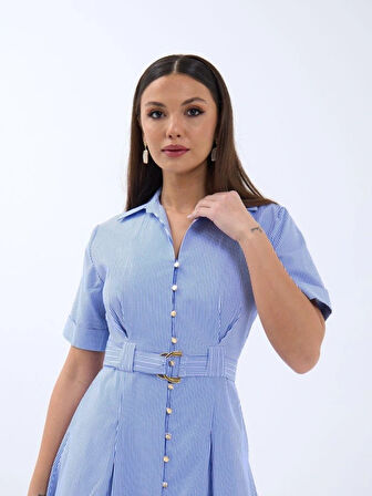 6948 ELBİEMAVİ BEYAZ ÇİZGİLİ