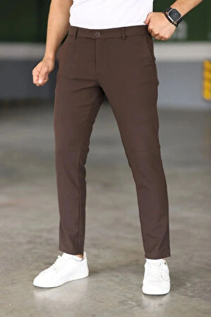 Erkek Düz Kesim Bilek Boy Kumaş Pantolon