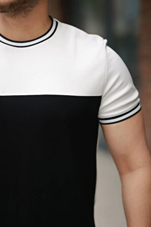 Erkek Parçalı Renk Kısa Kollu Tişört