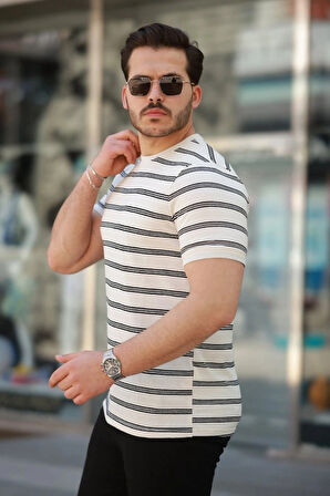 Erkek çizgili Kısa Kollu Tshirt