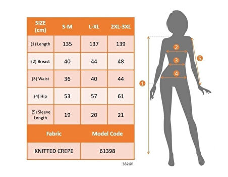 Kadın Kısa Kollu Bisiklet Yaka Puantiyeli Maksi örme Krep Elbise