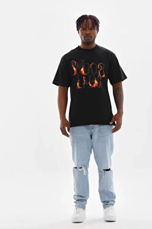 Unisex Baskılı Oversize Thirt  iyah