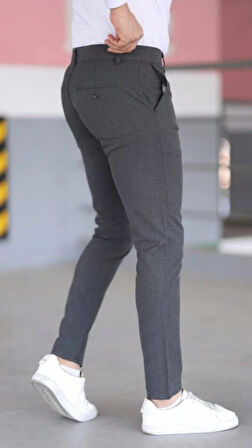Erkek Slim Fit Likralı Gabardin Pantolon