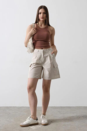 Cargo Cepli Şort  Taş