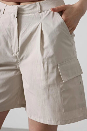 Cargo Cepli Şort  Taş