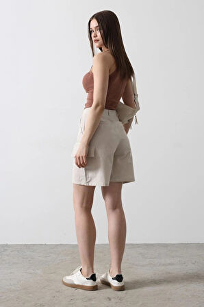 Cargo Cepli Şort  Taş