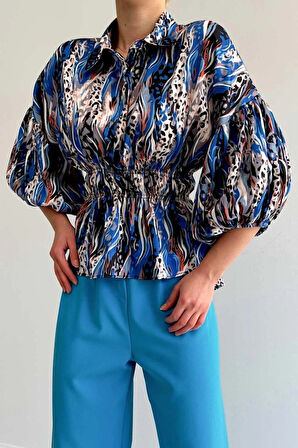 Beli Lastikli Saten Gömlek  avi