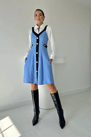 avi iyah üs Cepli Askılı Elbise