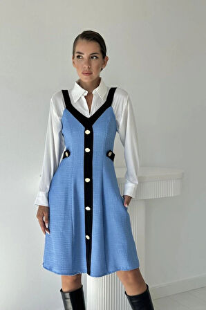 avi iyah üs Cepli Askılı Elbise