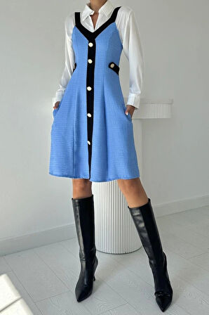 avi iyah üs Cepli Askılı Elbise