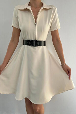 Kemik Kemerli por Elbise