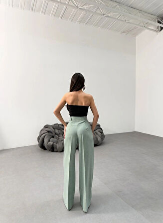 Sante Çi̇zgi̇li̇ Bel Kuşakli Palazzo Pantolon