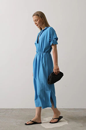 Beli astikli Elbise  avi