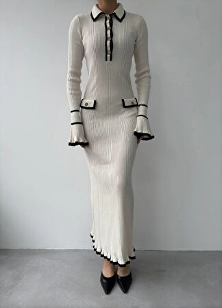 Wale Cep Detaylı Elbise