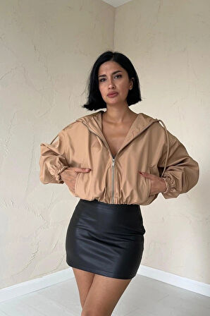 Vizon Kısa Fermuarlı Bomber Ceket