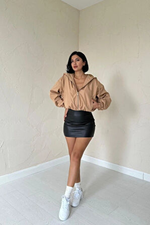 Vizon Kısa Fermuarlı Bomber Ceket