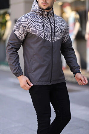 Unisex Kapüşonlu İçi Astarlı Yağmurluk  Kahve