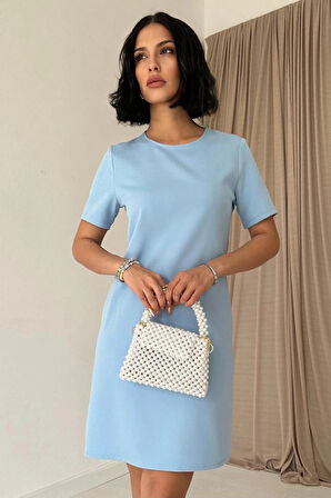 avi Kısa Kol Atlas ini Elbise