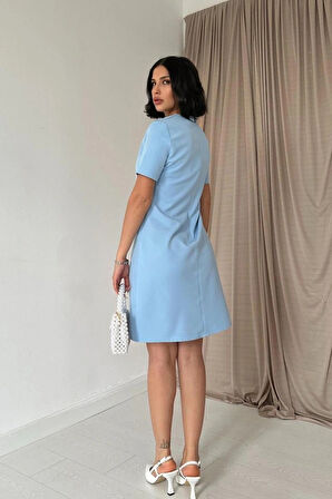 avi Kısa Kol Atlas ini Elbise