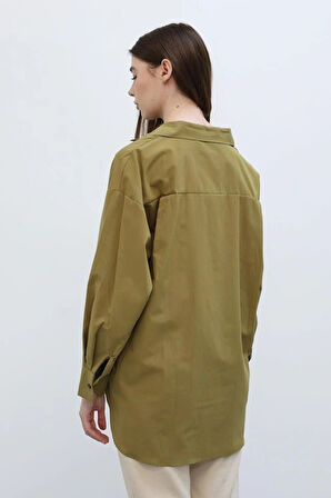 Uzun Kol Gömlek  Koyu Haki