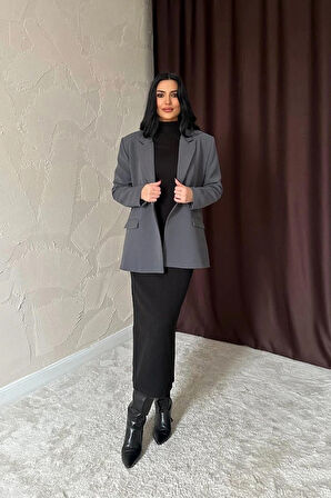 Füme Blazer Ceket