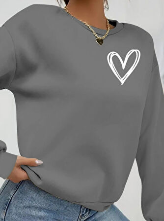 Kadın Uzun Kollu Bisiklet Yaka Viskon Iki Iplik Bluz