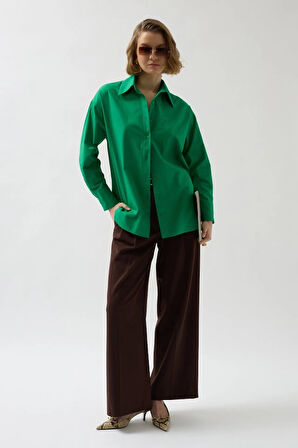 ırt Dekolteli Bağcıklı Gömlek