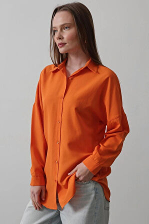 Uzun Kol Gömlek  Oranj