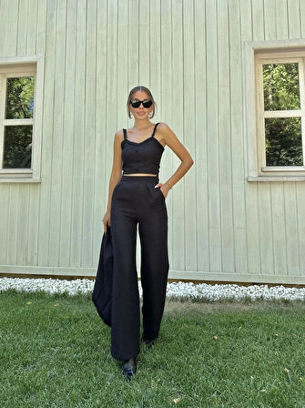 iyah Askılı Büstiyer Ceket Ve Pantolon Takım