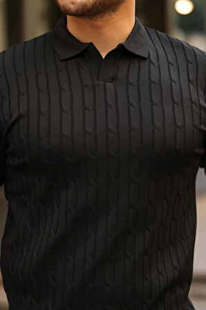 Erkek Saç örgü Desen Uzun Kollu Triko