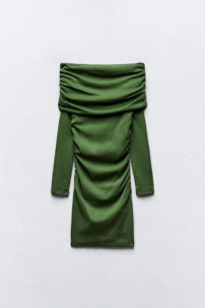 Kadın adonna endil Yaka Fırsat ürün Büzgülü ini Elbise