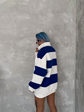 Unisex Üç İplik Parçalı Yakalı weathirt  avi