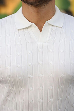 Erkek Saç örgü Desen Uzun Kollu Triko