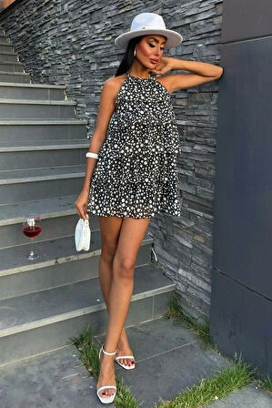 Fırfırlı Şifon Elbise 290508