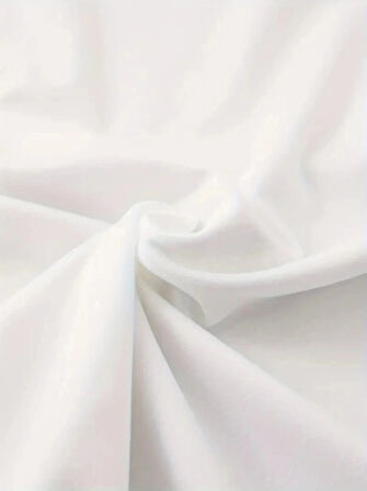 Baskılı Oversize Bisiklet Yaka Tshirt  Beyaz