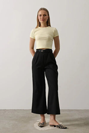 Kemer Pens Detaylı Pantolon  iyah