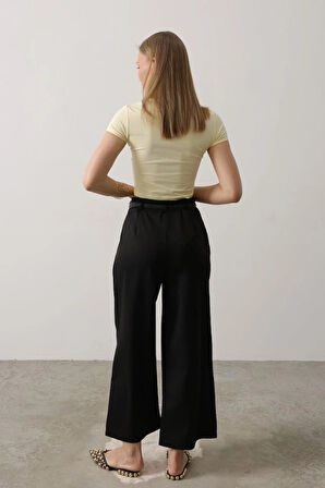 Kemer Pens Detaylı Pantolon  iyah