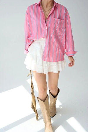 Cepli Gömlek  PembeMavi