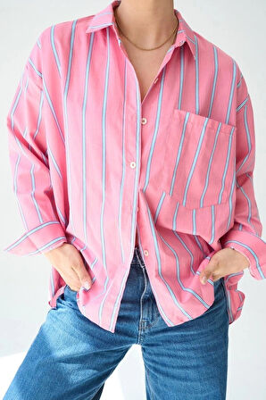 Cepli Gömlek  PembeMavi