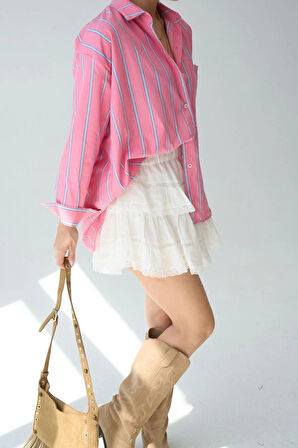 Cepli Gömlek  PembeMavi