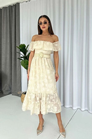 Reget Kemerli Elbise