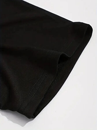 ANIA Desen Baskı Erkek Oversive Tişört, Grafik Tişört Erkek Yazlık Outdoor Kıyafetleri, porda Ve Günlük Giyime Uygun   iyah