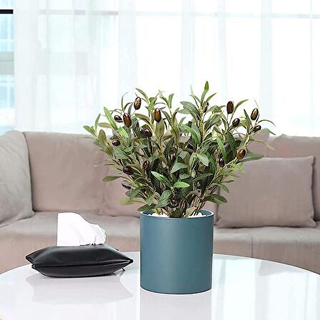 Yapay Zeytin Dalı 45cm 4 Meyveli Yapay Çiçek 