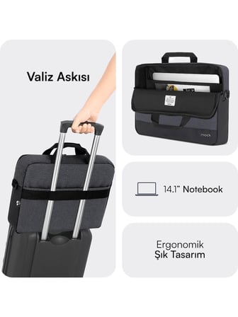 Mack Mce-1111 14.1"Unıcıty Eco Notebook Çantası Siyah