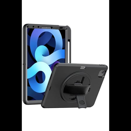 Apple iPad 2025 10.9 10.Nesil (A16) Kılıf Hand Strap Tablet Kılıfı - Siyah
